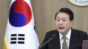 Pietų Korėjos prezidentas įspėja apie Šiaurės Korėjos branduolinius ir raketinius pajėgumus