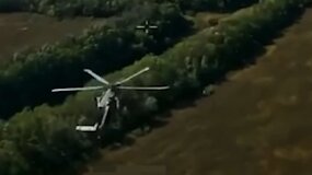 Ukrainiečiai parodė, kaip persekioja Rusijos sraigtasparnį