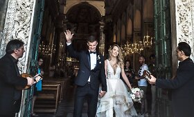 Ledo ritulininko Nerijaus Ali&scaron;ausko ir jo mylimosios Aistės Stepanavičiūtės vestuvės Italijoje