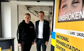 Lvive įrenginėjamame protezavimo centre apsilankė Remigijus &Scaron;ima&scaron;ius