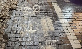 Dideli druskos kiekiai Vilniaus Gedimino prospekte
