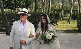 Dizainerio Tommy Hilfigerio dukters Ally vestuvės Miustiko saloje