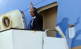 JAV prezidentas Barackas Obama atvyko į Nyderlanduose vyksiantį G-7 vir&scaron;ūnių susitikimą 