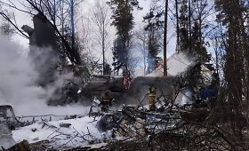 Rusijos Ivanovo srityje sudužo karinis lėktuvas IL-76