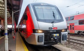 Pirmojo &bdquo;Stadler&ldquo; traukinio kelionės renginys