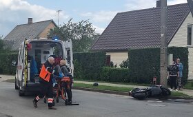 Automobilio ir motociklo avarija Roki&scaron;kyje
