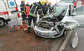 Panevėžyje susidūrė &bdquo;Saab&ldquo; ir &bdquo;Opel&ldquo;