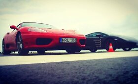Važiavimas &bdquo;Ferrari 360 Spider&ldquo; ir &bdquo;Lamborghini Gallardo&ldquo; Kyvi&scaron;kių aerodrome