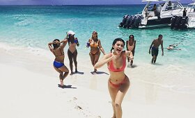Kylie Jenner 19-ąjį gimtadienį at&scaron;ventė Bahamose