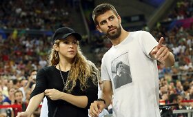 Shakira ir Gerardas Pique Barselonoje stebėjo Pasaulio krep&scaron;inio čempionato varžybas