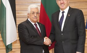 Premjeras Algirdas Butkevičius susitiko su Palestinos prezidentu Mahmudu Abbasu