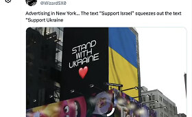 Internete platinamas įra&scaron;as su tariamai Niujorke pasirodžiusiu raginimu vietoj Ukrainos remti Izraelį