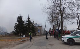 Biržuose sudegė seniausias miesto pastatas