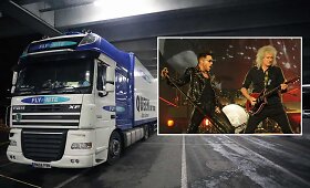 19 sunkvežimių atgabeno &bdquo;Queen&ldquo; koncerto techniką į Kauną