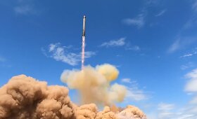 Rusijos gynybos ministerija skelbia vaizdus su esą &bdquo;Sarmat&ldquo; raketos bandymu