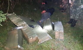 Kapčiamiesčio užkardos pasieniečiai sulaikė kontrabandininkus su cigarečių kroviniu