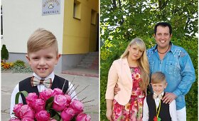 Ryčio Cicino ir Neringos Kavaliauskaitės sūnus Adas žengė į 1-ąją klasę