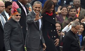 Barackas Obama pirmasis i&scaron; JAV prezidentų tapo svečiu per Respublikos dienos paradą