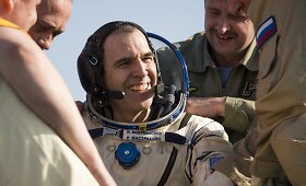 I&scaron; Tarptautinės kosminės stoties į Žemę sugrįžo trys astronautai 