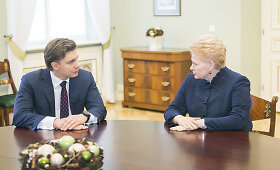 Prezidentė Dalia Grybauskaitė susitiko su pateiktu kandidatu į ūkio ministrus Mindaugu Sinkevičiumi