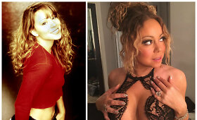 Dainininkė Mariah Carey anksčiau ir dabar