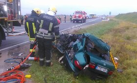 Mirtina sunkvežimio avarija Klaipėdos rajone