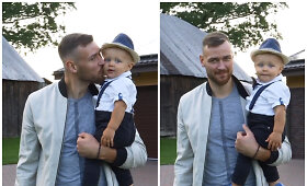 Donatas Motiejūnas su sūnumi