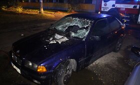 Panevėžyje liepsnojo BMW