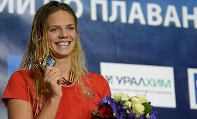Julija Jefimova pasiekė geriausią sezono rezultatą 50 metrų plaukimo krūtine rungtyje