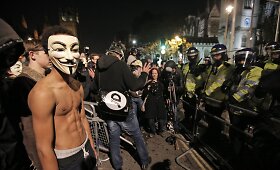 Londone protestuotojai susirėmė su policija