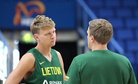 Lietuvos vyrų krep&scaron;inio rinktinės treniruotė prie&scaron; dvikovą su Rusija