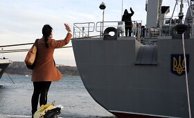 Sevastopolio uoste įkalinti Ukrainos jūreiviai nepalieka savo karinių laivų &bdquo;Ternopil&ldquo; ir &bdquo;Slavutič&ldquo;