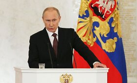 Vladimiras Putinas ir Krymo lyderiai pasira&scaron;ė sutartį dėl Krymo prijungimo prie Rusijos Federacijos