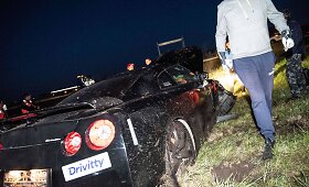 Avarija &bdquo;Aurum 1006 km&ldquo; lenktynių traukos varžybose: finale nuo kelio nulėkė &bdquo;Nissan GT-R&ldquo;