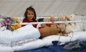 Migrantų gyvenimas laikinoje prieglaudoje Vokietijoje