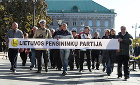 Lietuvos pensininkų partijos mitingas Vilniuje