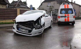 Avarija Tauragės Prezidento ir Birutės gatvių sankryžoje
