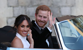 Princas Harry ir Meghan Markle po oficialios vestuvių dalies i&scaron;vyko į puotą