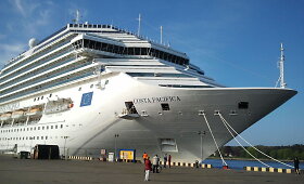 Didžiulis kruizinis laivas &bdquo;Costa Pacifica&ldquo; atplaukė į Klaipėdą