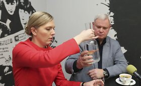 Kandidatai į Klaipėdos merus Vytautas Grubliauskas ir Agnė Bilotaitė