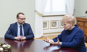 Prezidentė susitiko su pateiktuoju kandidatu į kultūros ministrus Mindaugu Kvietkausku