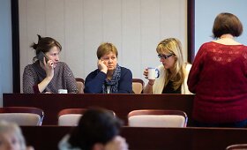 &Scaron;vietimo ministerijoje antrą naktį nakvoja mokytojai