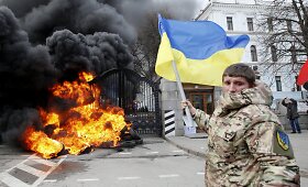 &bdquo;Aydar&ldquo; bataliono karių protestas prie Ukrainos gynybos ministerijos