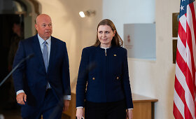 &Scaron;akalienės&nbsp;ir JAV ambasadoriaus prie NATO Mattew.G.Whitaker spaudos konferencija Kra&scaron;to apsaugos ministerijoje