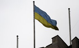 Ant Donecko regiono administracijos pastato vėl i&scaron;kelta Ukrainos vėliava