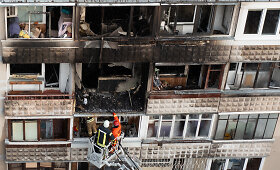 Sudegęs daugiabutis Vir&scaron;uli&scaron;kėse i&scaron; auk&scaron;tai