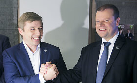 Rinkimų naktis Lietuvos valstiečių ir žaliųjų sąjungos &scaron;tabe