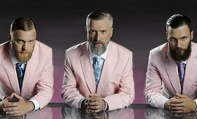 Plaukų stilistės Rūtos Morozovienės projekto &bdquo;Cut Code&ldquo; fotosesija su barzdotais vyrais