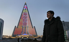 &Scaron;iaurės Korėjos &bdquo;Ryugyong&ldquo; vie&scaron;butis