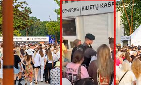Eilės ir grūstys Pitbull koncerte Kaune